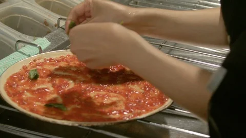 Making Pizza 3 Stock Footage 99474984