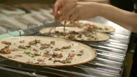 Making Pizza 8 Stock Footage 99475867