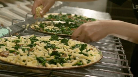 Making Pizza 9 Stock Footage 99475782