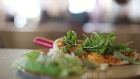 Making a Pizza - Adding Rocket Stock Footage 77225721