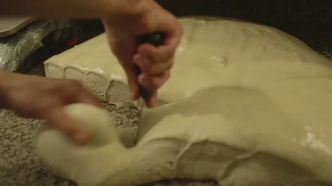 Making pizza dough  Stock Footage 71489551