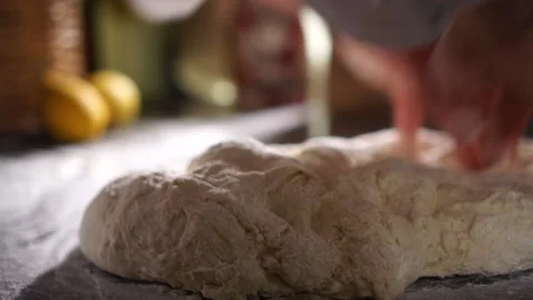 Making pizza dough Stock Footage 149680426