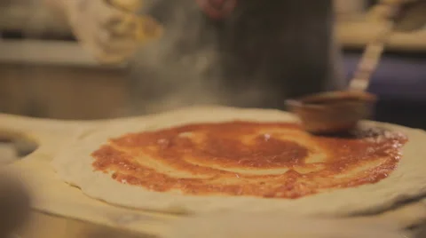 Making a pizza Stock Footage 46338553