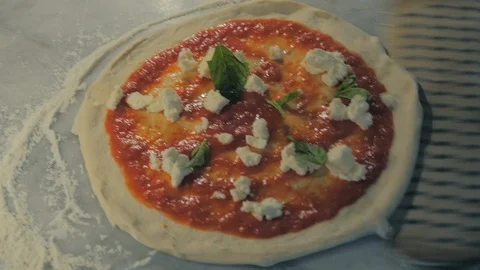 Making a pizza Stock Footage 87783249