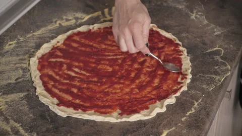 Making pizza Stock Footage 154003415