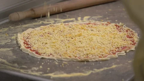 Making a pizza Stock Footage 154003569