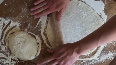 Making pizza at home Stock Footage 279894963
