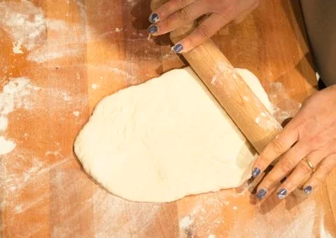 Making pizza 스톡 사진