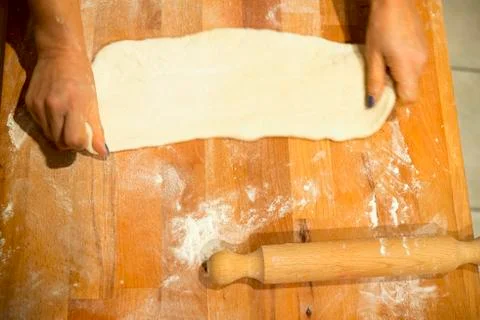 Making pizza Stock Photos