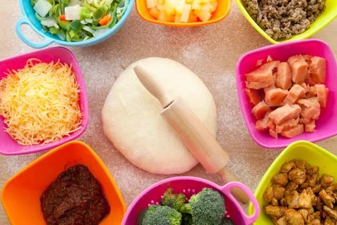 Making pizza Stock Photos