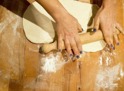 Making pizza Foto stock