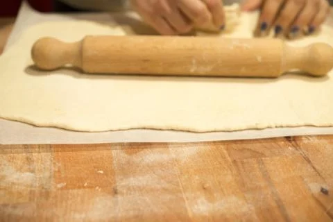 Making pizza Foto stock