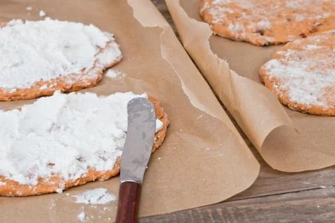 Making pizza Stock Photos