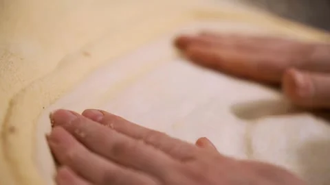 Making Pizza preparing food Stock Footage 240641170