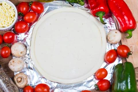 Making the pizza process Stock Photos