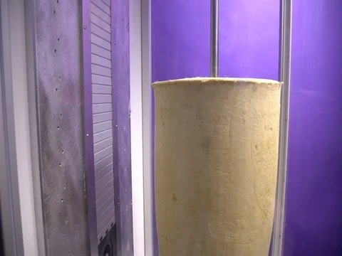 Making a plaster cast with the help of Carver-Robot Stock Footage 73429208