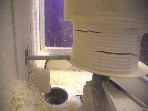 Making a plaster cast with the help of Carver-Robot Stock Footage 73432238