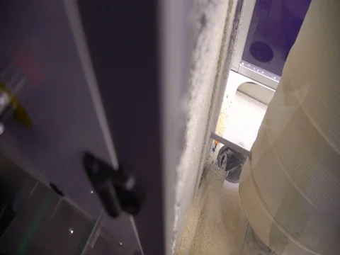 Making a plaster cast with the help of Carver-Robot Stock Footage 73433430