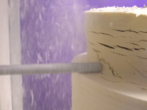 Making a plaster cast with the help of Carver-Robot Stock Footage 73433983