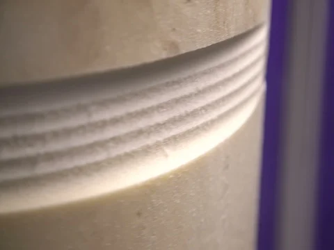 Making a plaster cast with the help of Carver-Robot Stock Footage 73434560