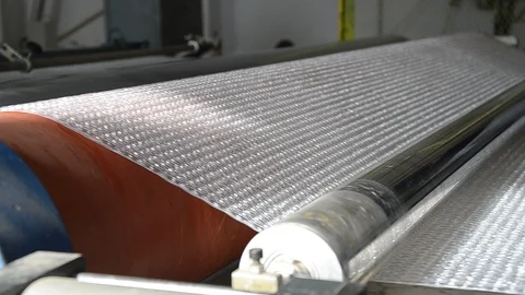 Making plastic bubble wrap Stock Footage 126974427
