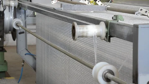 Making plastic bubble wrap Stock Footage 126974428