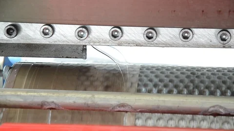 Making plastic bubble wrap Stock Footage 126974432