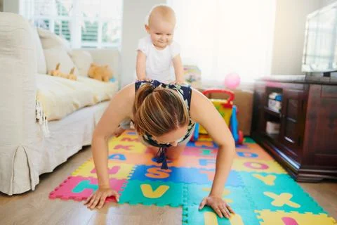 Making playtime exercise time Stock Photos