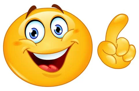 Making a point emoticon Illustrazione stock