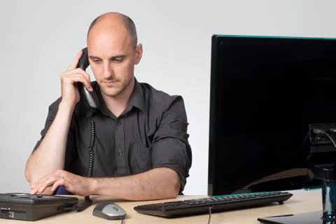 Making a pone call 写真素材