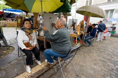 Making a portrait Stock Photos