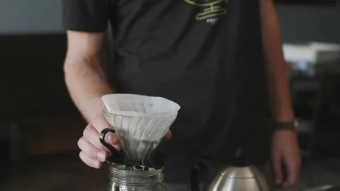 Making a pourover coffee Stock Footage 232870253