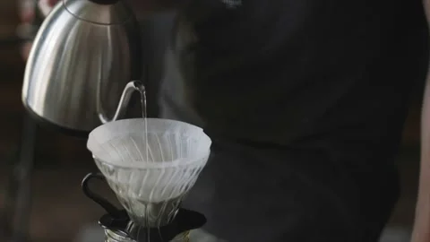 Making a pourover coffee Stock Footage 232870264