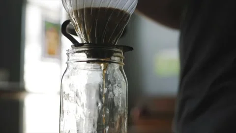 Making a pourover coffee Stock Footage 232870274