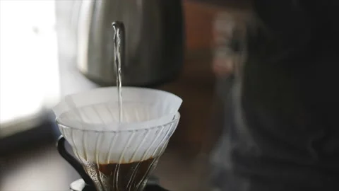 Making a pourover coffee Stock Footage 232870276