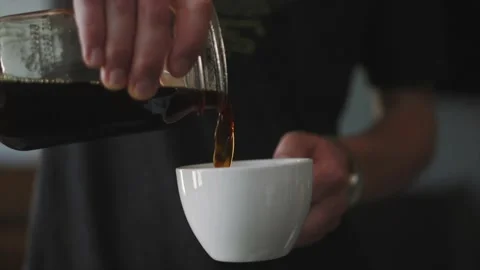 Making a pourover coffee Stock Footage 232870300