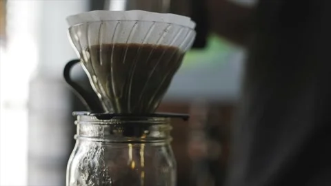 Making a pourover coffee Stock Footage 232870301
