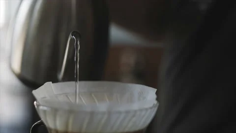 Making a pourover coffee Stock Footage 232870302