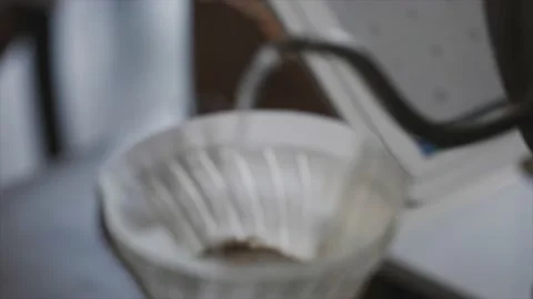 Making a pourover coffee Stock Footage 232870313