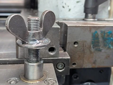 Making Precise Modifications To Equipment Controls. Calibrating Machinery W.. Stock Photos