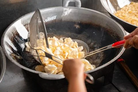 Making process Emping Balado Stock Photos