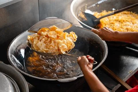 Making process Emping Balado Stock Photos