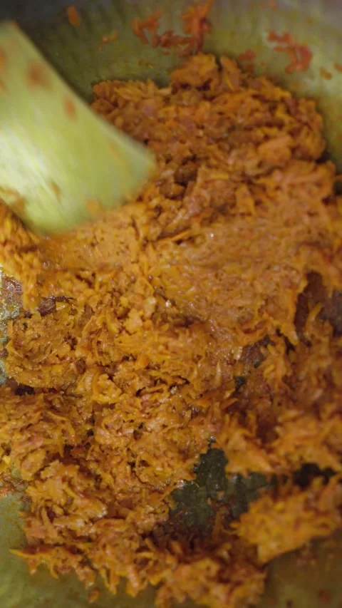 Making process of haldi vegetable. winter famous haldi ki sabji. Stock Footage 283363008