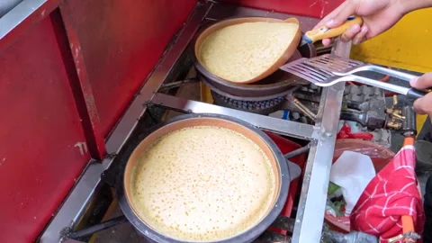 The making process of Martabak Keju Stock Footage 246306724