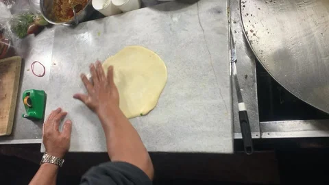 Making process of Martabak Telur. Stock Footage 237201806