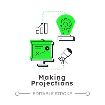 Making projections modern linear concept icon 스톡 일러스트