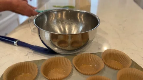 Making Pumpkin Muffins Stock Footage 250205860