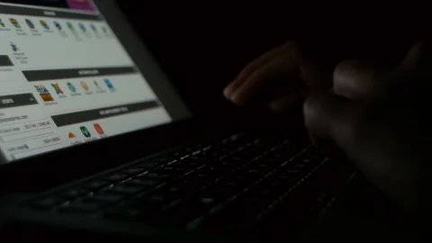 Making Quick Checks, Providing Customers With Information Over Chat Stock Footage 90118671