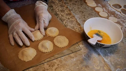 Making ravioli Stock Footage 108127921