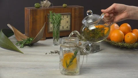 Making refeshing drink Stock Footage 96293157